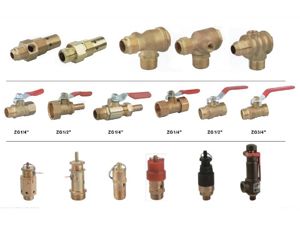 Air compressor valve (check valve, ball valve, safety valve)