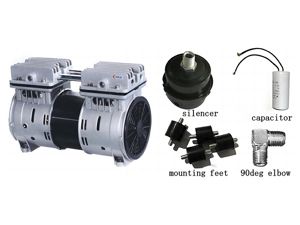 Silencer, Capacitor, Mounting Feet, 90deg elbow